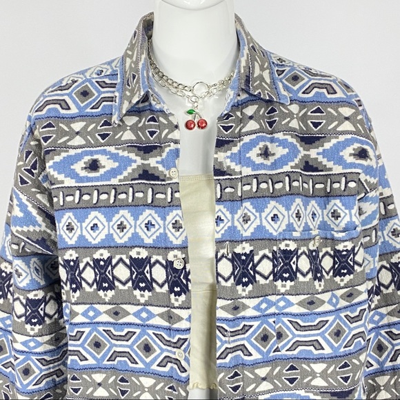 Vtg 90s geometric unisex oversized jacket